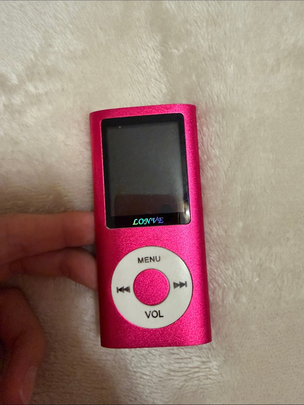 Pink Portable MP3 Player - Compact Music Player with Click Wheel